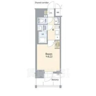 エスリード志賀本通ザ・フロント【13階】の間取り