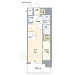 エスリード名古屋STATION NORTH【13階】の間取り