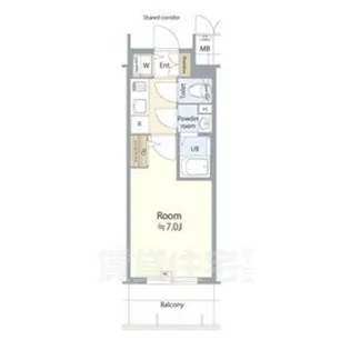 エスリード名古屋STATION NORTH【12階】の間取り