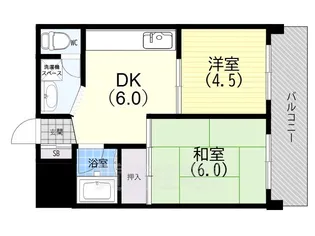 ドムール板宿【602号室】の間取り