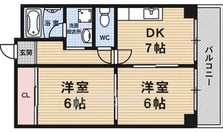 エステート ホリカワ【4階】の間取り