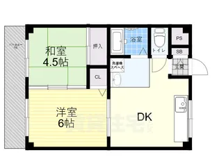 レジデンス上新庄【5階】の間取り