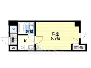 ミフネセントラルベア新大阪【8階】の間取り
