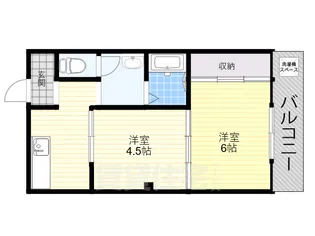 エスパシオ太子橋【2階】の間取り