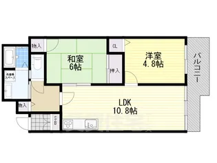 ゴールドクレスト京橋【4階】の間取り