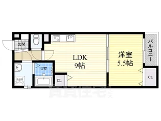 Kコート軽里【3階】の間取り