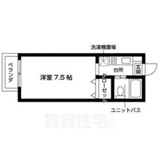 セジュール上賀茂【1階】の間取り