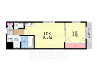 ベラジオ四条壬生【3階】の間取り