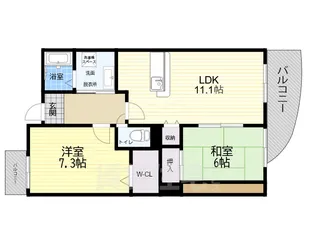 サンヴァレンティア【4階】の間取り