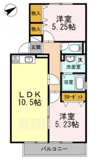 ラヴェール北五葉【2階】の間取り
