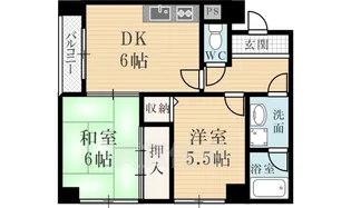 アモル甲東園【4階】の間取り