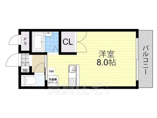 マンション白﨑【6階】の間取り