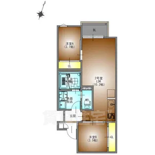 REGALEST上小田井4【1階】の間取り