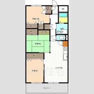 第3光ハイツ【6階】の間取り
