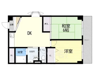 三番グリーンハイツ【4階】の間取り