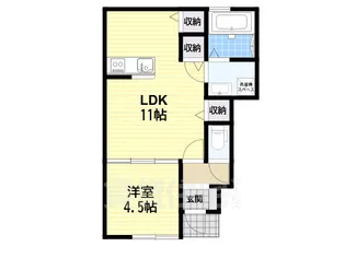 プチメゾン有井【1階】の間取り