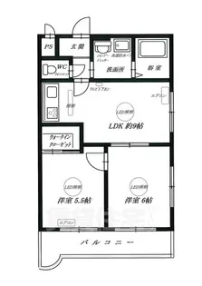 パール香芝【2階】の間取り