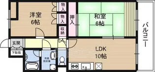 ラ ヴィル ヌーヴェル ドゥ【2階】の間取り