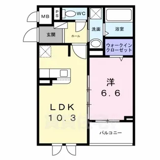 山城町4丁目アパート【3階】の間取り
