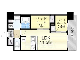 アーバングランデ新大阪【5階】の間取り