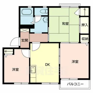 KHK津久野ハイツ【2階】の間取り
