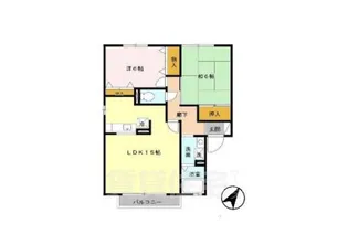 セジュールならやま2【1階】の間取り