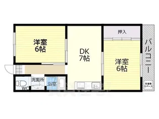グランベガ平野南【502号室】の間取り
