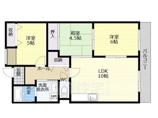 アミティエ喜連【2階】の間取り