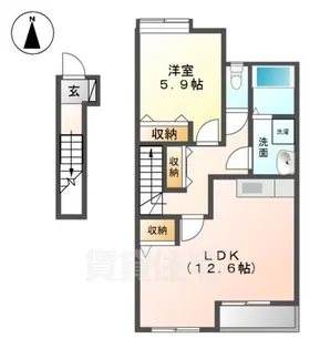 グレイシス堀越【2階】の間取り