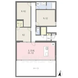 HARVEY RESIDENCE日和【2階】の間取り