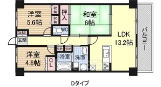 ルピナス泉大津【9階】の間取り
