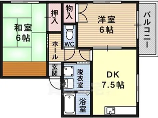 ドミール島泉【1階】の間取り
