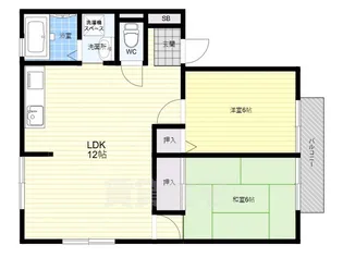 ハイツカルム【2階】の間取り
