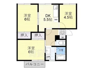 エスパシオ21 A棟【2階】の間取り
