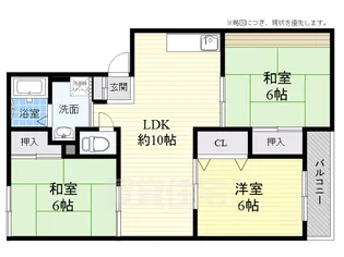 トリヴァンベール桜井【1階】の間取り