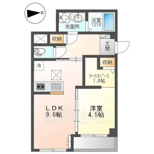ブランキューブ南摂津【1階】の間取り