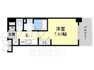 ラグゼ東三国5【9階】の間取り