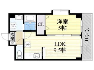 クオン千原【2階】の間取り