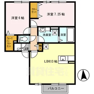 リヴェール城A【203号室】の間取り