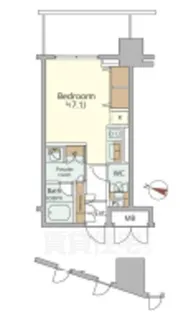 ジオエント西宮北口【13階】の間取り