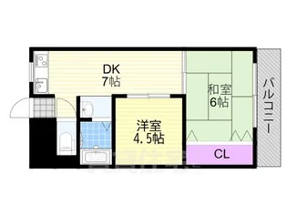 オリンピヤコープ【4階】の間取り