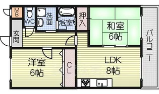 エクシード鳳【1階】の間取り
