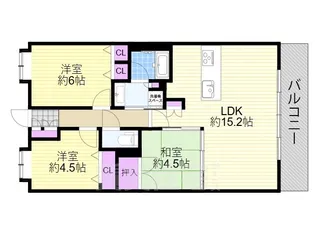 プレサンスロジェ塚本【1階】の間取り