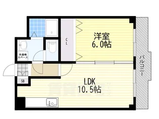 メゾンファミール北大阪【410号室】の間取り