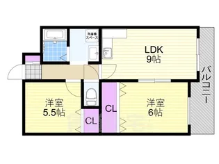 センターヒル千舟【12階】の間取り