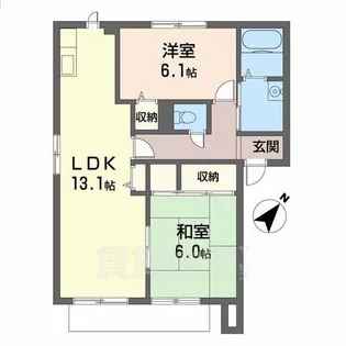 ファミ-ル取石【1階】の間取り