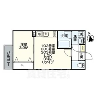 ジュネス宝生町【1階】の間取り