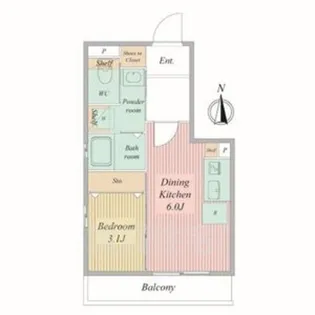 Live Flat京都西院【4階】の間取り