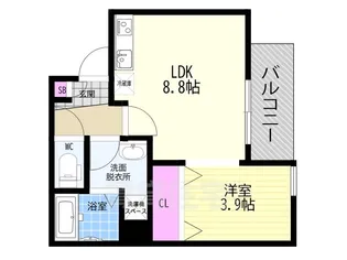 「ジーメゾン山科ジュミエ」【3階】の間取り