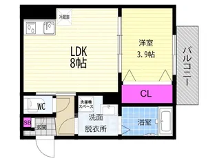 「ジーメゾン山科ジュミエ」【3階】の間取り